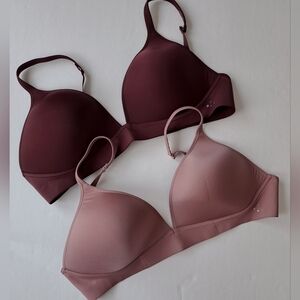 NWOT Set Of 2 Real Me Wireless Lightly Lined Bras (Brown/Taupe) - aerie